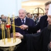Александр Лукашенко в Рождество приехал в храм Святого пророка Иоанна Предтечи под Минском